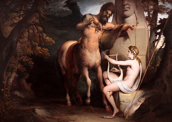 The Education of Achilles, oil on canvas, by James Barry
